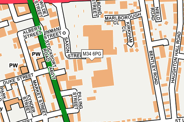 M34 6PG map - OS OpenMap – Local (Ordnance Survey)
