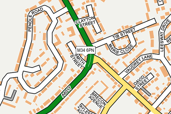 M34 6PN map - OS OpenMap – Local (Ordnance Survey)