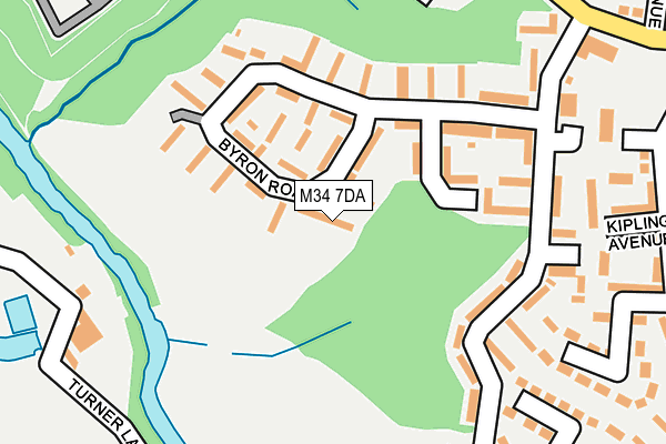M34 7DA map - OS OpenMap – Local (Ordnance Survey)