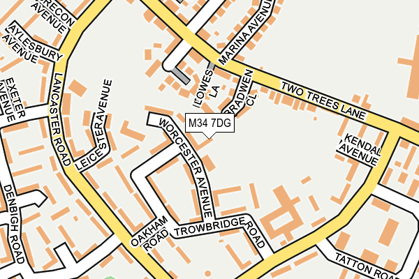 M34 7DG map - OS OpenMap – Local (Ordnance Survey)