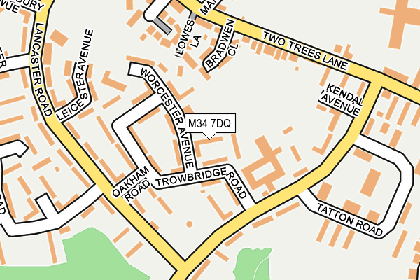 M34 7DQ map - OS OpenMap – Local (Ordnance Survey)