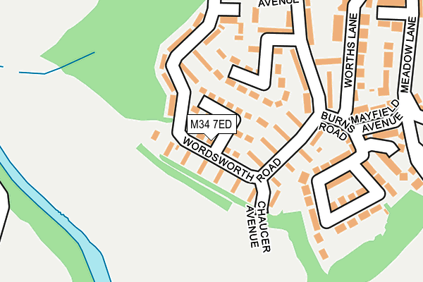 M34 7ED map - OS OpenMap – Local (Ordnance Survey)