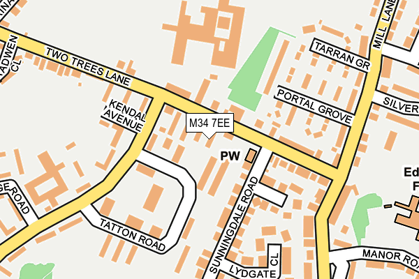 M34 7EE map - OS OpenMap – Local (Ordnance Survey)