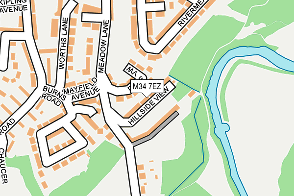 M34 7EZ map - OS OpenMap – Local (Ordnance Survey)