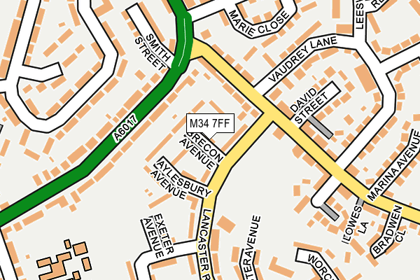 M34 7FF map - OS OpenMap – Local (Ordnance Survey)