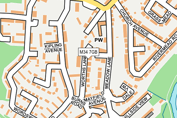 M34 7GB map - OS OpenMap – Local (Ordnance Survey)
