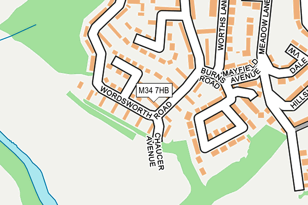 M34 7HB map - OS OpenMap – Local (Ordnance Survey)