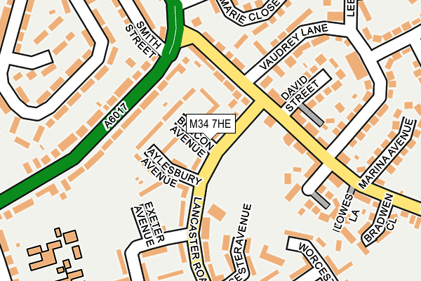 M34 7HE map - OS OpenMap – Local (Ordnance Survey)