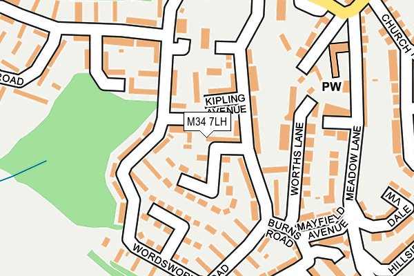 M34 7LH map - OS OpenMap – Local (Ordnance Survey)