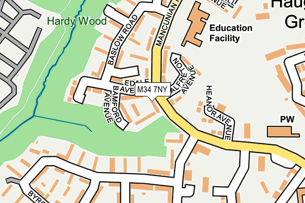 M34 7NY map - OS OpenMap – Local (Ordnance Survey)