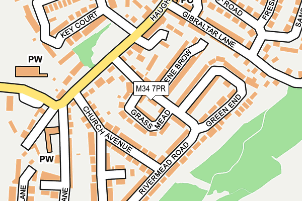 M34 7PR map - OS OpenMap – Local (Ordnance Survey)