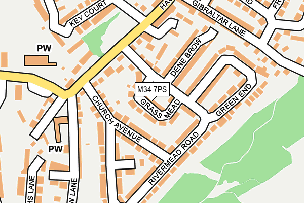 M34 7PS map - OS OpenMap – Local (Ordnance Survey)