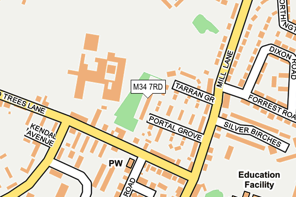 M34 7RD map - OS OpenMap – Local (Ordnance Survey)
