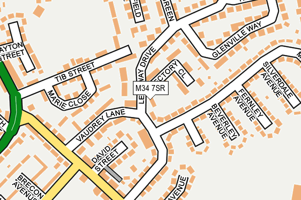 M34 7SR map - OS OpenMap – Local (Ordnance Survey)