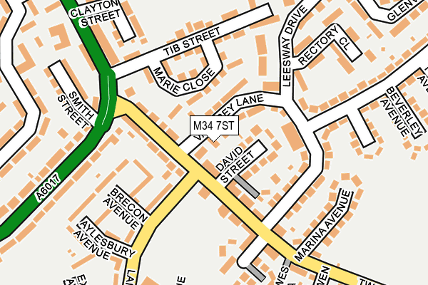 M34 7ST map - OS OpenMap – Local (Ordnance Survey)