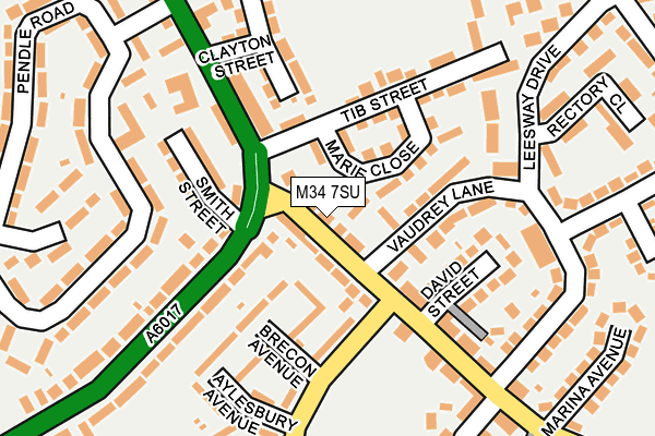 M34 7SU map - OS OpenMap – Local (Ordnance Survey)