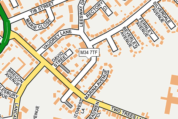 M34 7TF map - OS OpenMap – Local (Ordnance Survey)