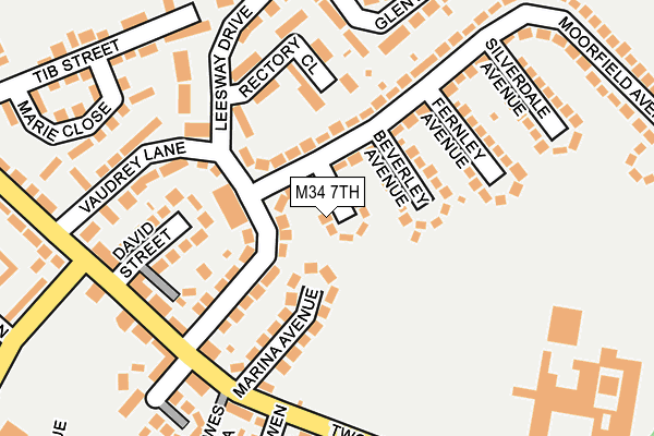 M34 7TH map - OS OpenMap – Local (Ordnance Survey)