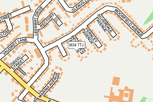 M34 7TJ map - OS OpenMap – Local (Ordnance Survey)