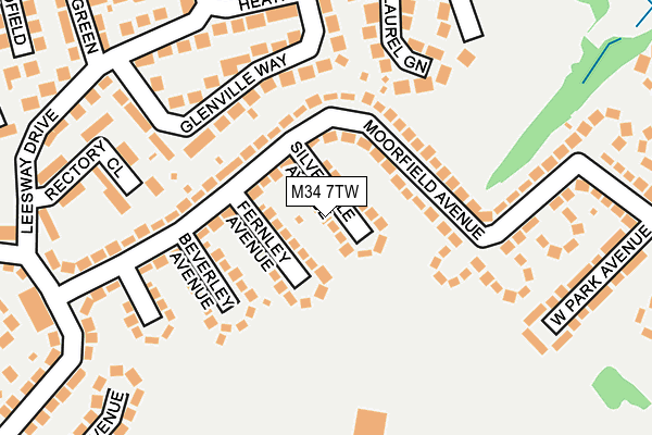 M34 7TW map - OS OpenMap – Local (Ordnance Survey)