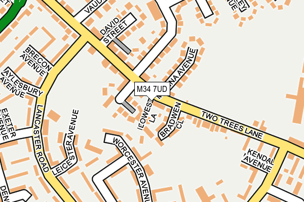 M34 7UD map - OS OpenMap – Local (Ordnance Survey)