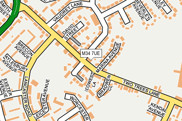 M34 7UE map - OS OpenMap – Local (Ordnance Survey)