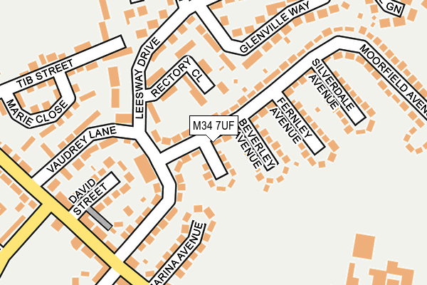M34 7UF map - OS OpenMap – Local (Ordnance Survey)