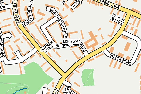M34 7WP map - OS OpenMap – Local (Ordnance Survey)
