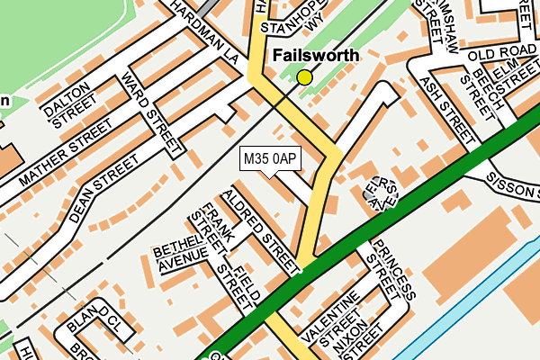 M35 0AP map - OS OpenMap – Local (Ordnance Survey)