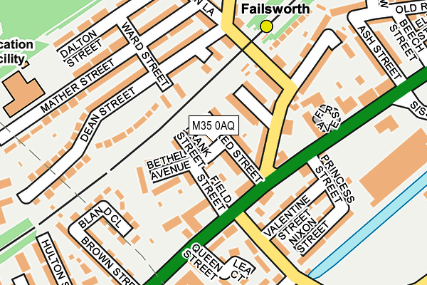 M35 0AQ map - OS OpenMap – Local (Ordnance Survey)