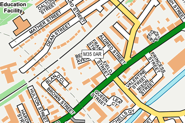 M35 0AR map - OS OpenMap – Local (Ordnance Survey)