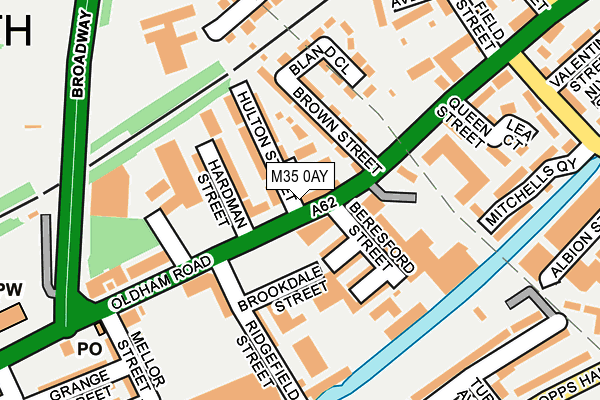 M35 0AY map - OS OpenMap – Local (Ordnance Survey)