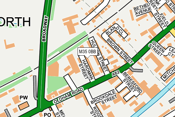 M35 0BB map - OS OpenMap – Local (Ordnance Survey)