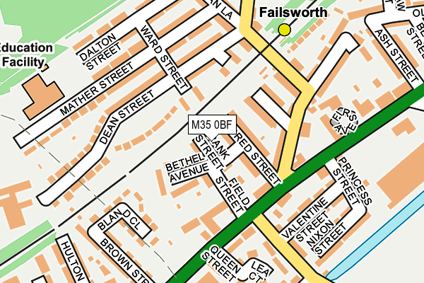 M35 0BF map - OS OpenMap – Local (Ordnance Survey)