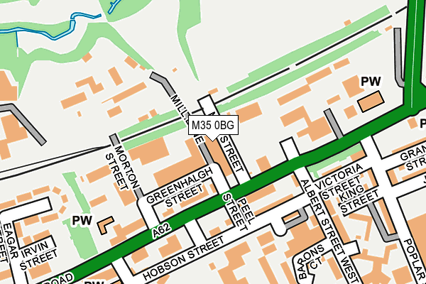 M35 0BG map - OS OpenMap – Local (Ordnance Survey)