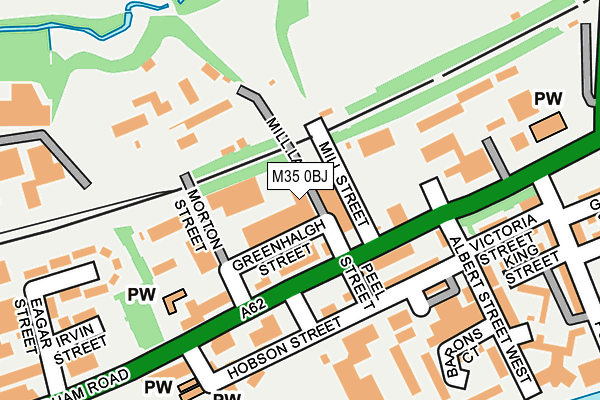 M35 0BJ map - OS OpenMap – Local (Ordnance Survey)