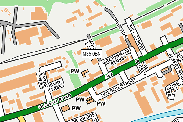 M35 0BN map - OS OpenMap – Local (Ordnance Survey)