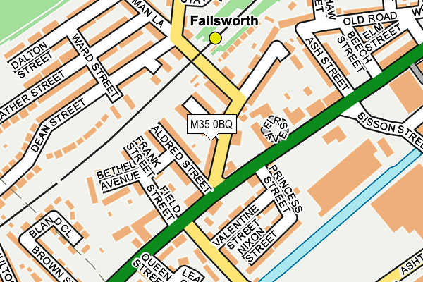 M35 0BQ map - OS OpenMap – Local (Ordnance Survey)