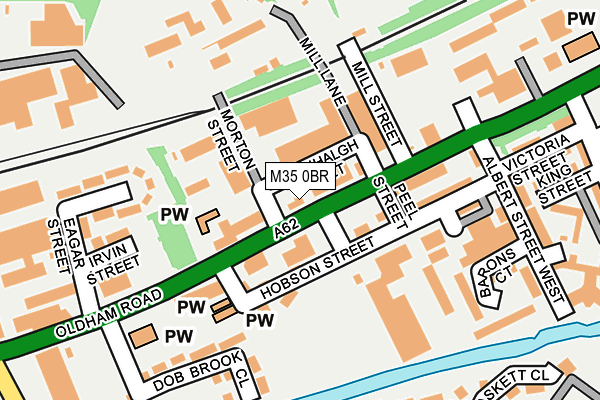 M35 0BR map - OS OpenMap – Local (Ordnance Survey)