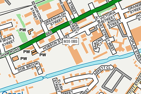 M35 0BS map - OS OpenMap – Local (Ordnance Survey)