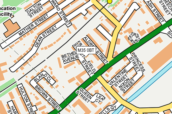 M35 0BT map - OS OpenMap – Local (Ordnance Survey)
