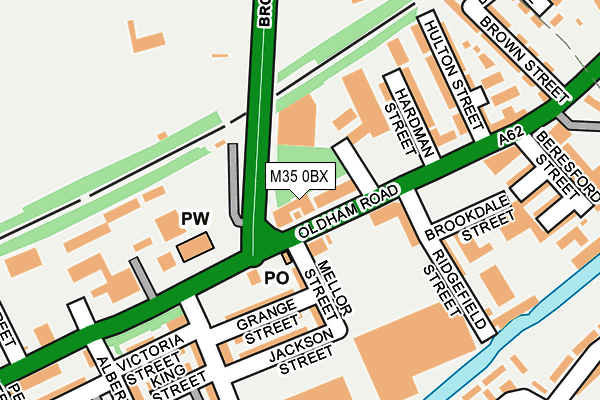 M35 0BX map - OS OpenMap – Local (Ordnance Survey)