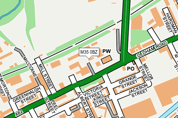 M35 0BZ map - OS OpenMap – Local (Ordnance Survey)