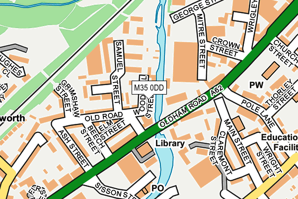 M35 0DD map - OS OpenMap – Local (Ordnance Survey)