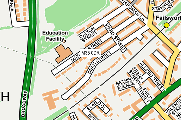 M35 0DR map - OS OpenMap – Local (Ordnance Survey)