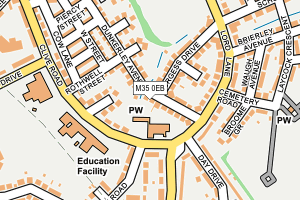 M35 0EB map - OS OpenMap – Local (Ordnance Survey)