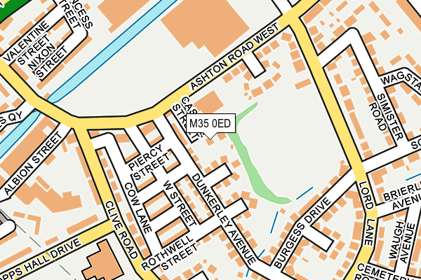 M35 0ED map - OS OpenMap – Local (Ordnance Survey)