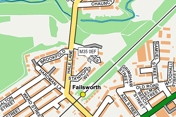 M35 0EF map - OS OpenMap – Local (Ordnance Survey)