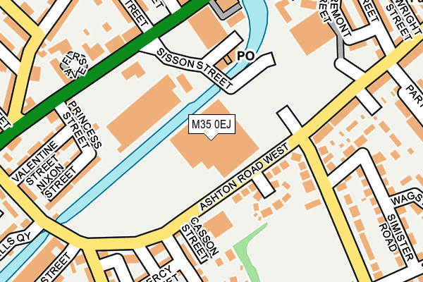 M35 0EJ map - OS OpenMap – Local (Ordnance Survey)