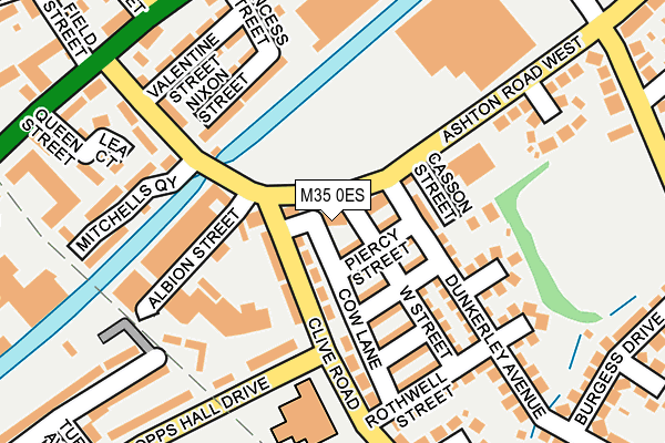 M35 0ES map - OS OpenMap – Local (Ordnance Survey)